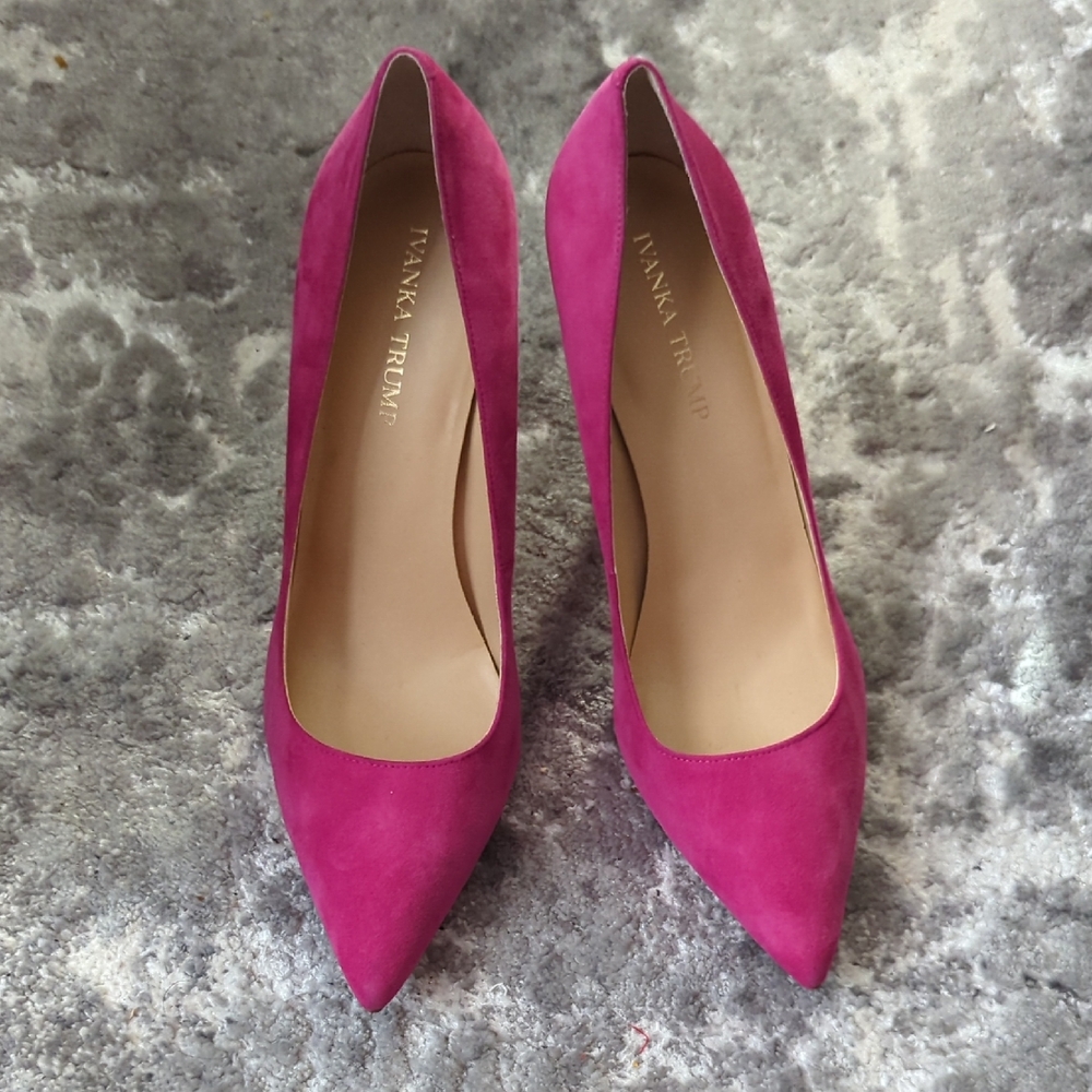 Ivanka Trump Pink (Carra) Suede Heels